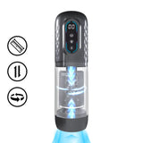 Pumped Vortex Suction Rotate and Thrust Masturbator Pump Gun Metal