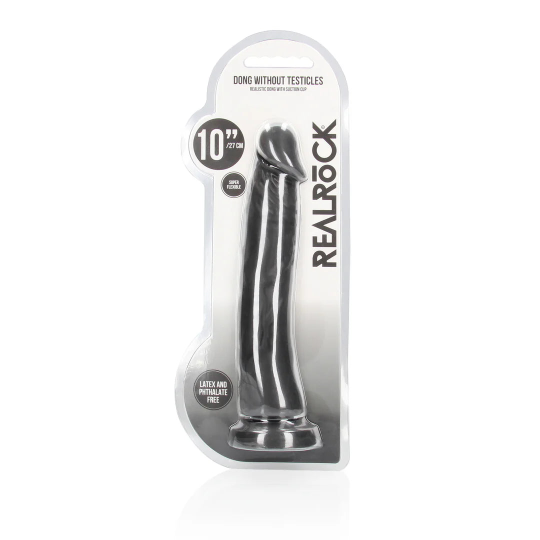 RealRock Lifelike Skin Dildo 10" Black