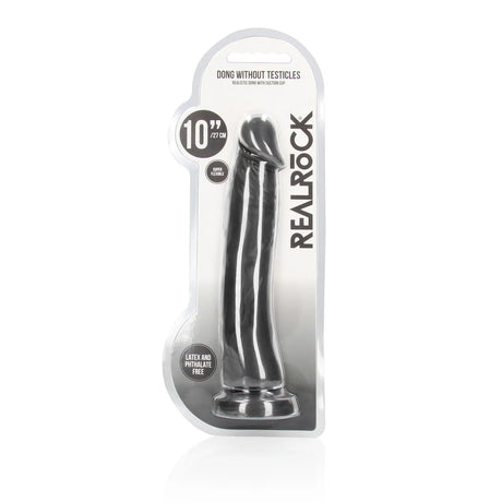 RealRock Lifelike Skin Dildo 10" Black