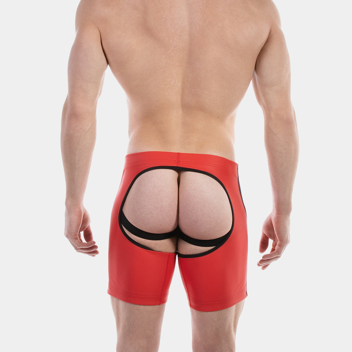 Barcode Berlin Chaps Short Jiho Red Black