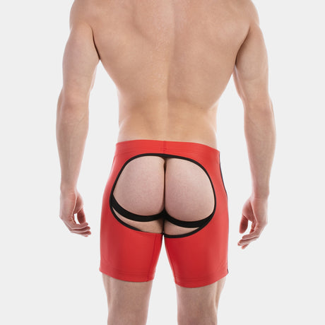 Barcode Berlin Chaps Short Jiho Red Black