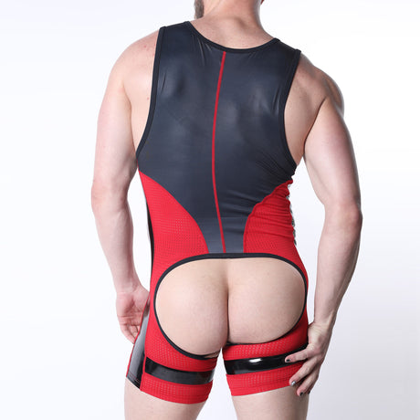 Cellblock 13 Kennel Club Dark Pup Singlet Chaps Red