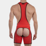 Barcode Berlin Backless Singlet Versos Red Black
