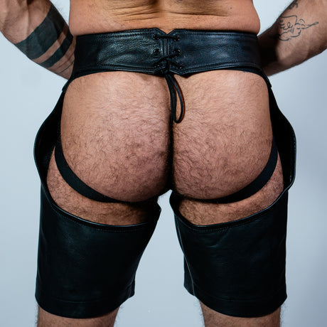 ruff GEAR RG501 Leather Chap Shorts Black