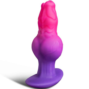 RG Fantasy Dog Knot Butt Plug Medium Purple Pink