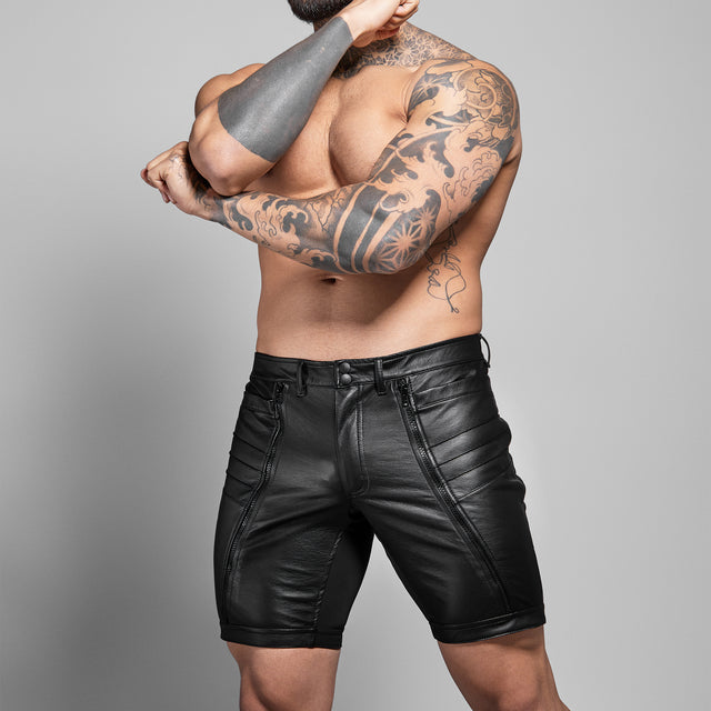 ROK Biker + Eco Long Zipper Short Black