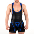 ROK Kinky Close Wrestler Singlet Black Blue