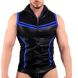 ROK Kinky Hoody Vest Black Blue