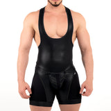 ROK Kinky Open Wrestler Singlet Black