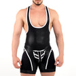 ROK Kinky Zipper Wrestler Singlet Black White