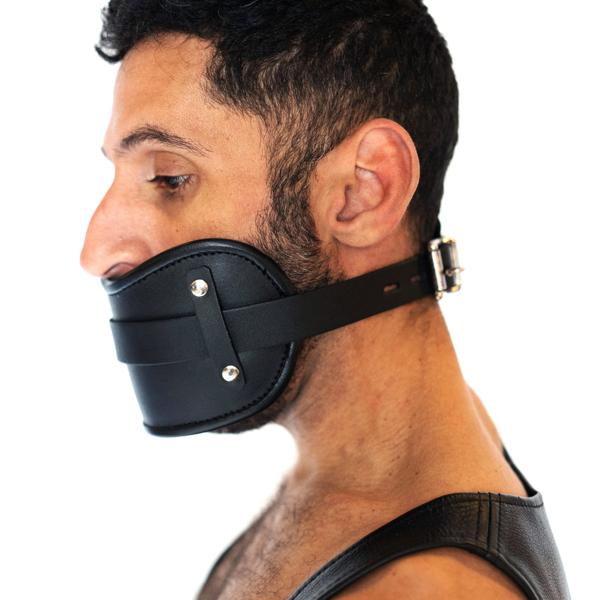 ruff GEAR Leather Locking Ball Gag