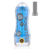 RealRock Crystal Clear Easy Rider Textured Masturbator Blue