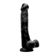 RealRock Realistic 10 Inch Cock with Scrotum Black