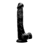 RealRock Realistic 10 Inch Cock with Scrotum Black