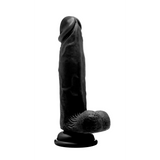 RealRock Realistic 8 Inch Cock with Scrotum Black