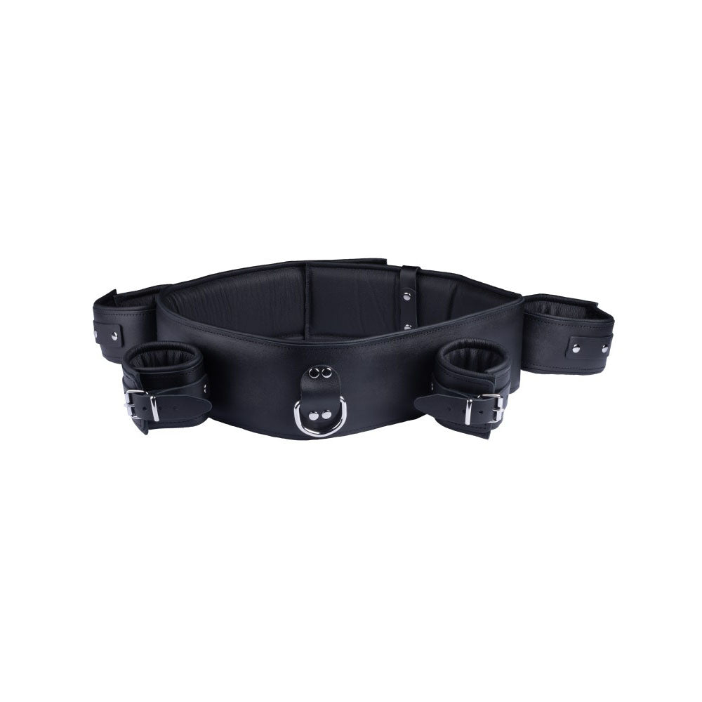 ruff GEAR Leather BOUND Arm Wrist Chest Restraint