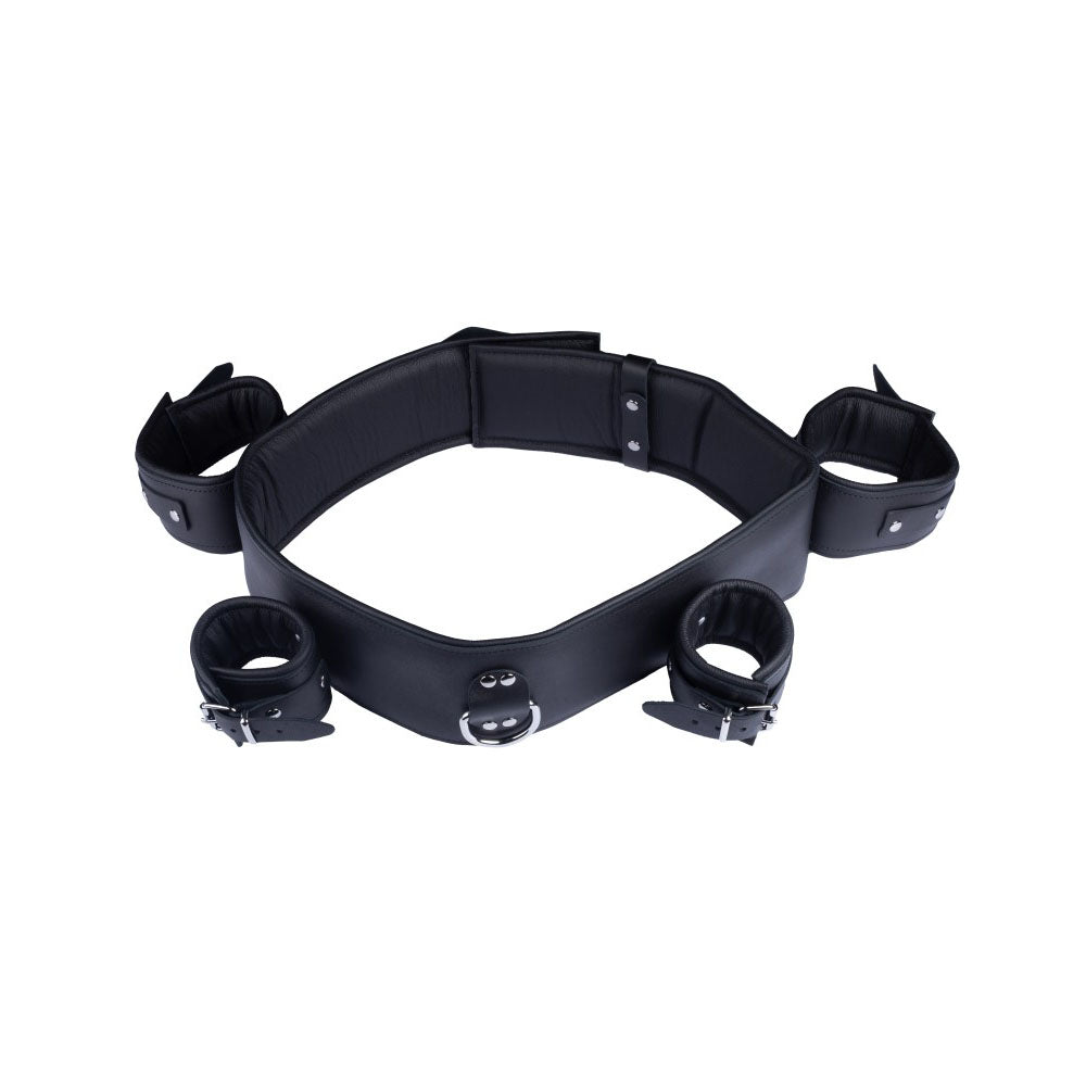 ruff GEAR Leather BOUND Arm Wrist Chest Restraint