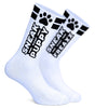 SNEAKFREAXX Puppy Socks White Black