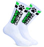 SNEAKFREAXX Puppy Socks White Neon Green