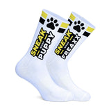 SNEAKFREAXX Woof Puppy Socks White Yellow