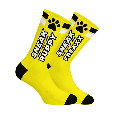 SNEAKFREAXX Woof Puppy Socks Yellow