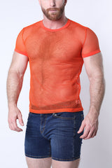 Timoteo Santorini Mesh T Shirt Orange
