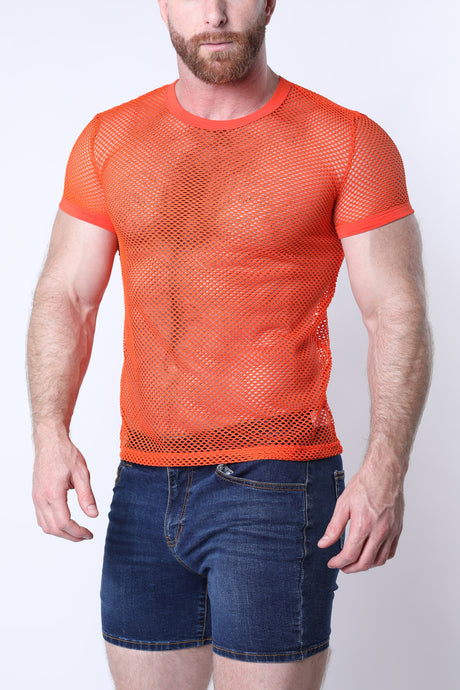 Timoteo Santorini Mesh T Shirt Orange
