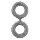 Shaft Double Cock Ring Model D Size 1 Small Grey