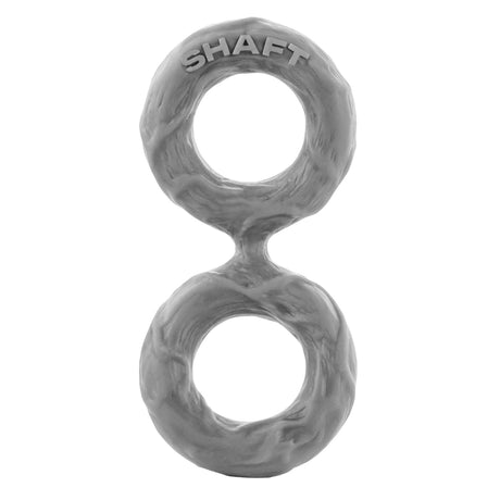 Shaft Double Cock Ring Model D Size 1 Small Grey
