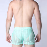 TIMOTEO Sicily Crochet Mesh Short Turquoise