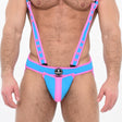 Spartas Army Neo Full Access Jockstrap Light Blue Pink