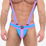 Spartas Army Neo Full Access Jockstrap Light Blue Pink