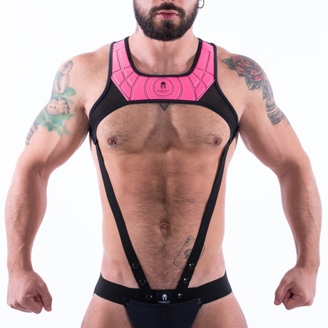 Spartas Tauro Tank Body Cock Ring Harness Pink