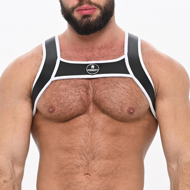 Spartas Zeus Neo Chest Harness Black White