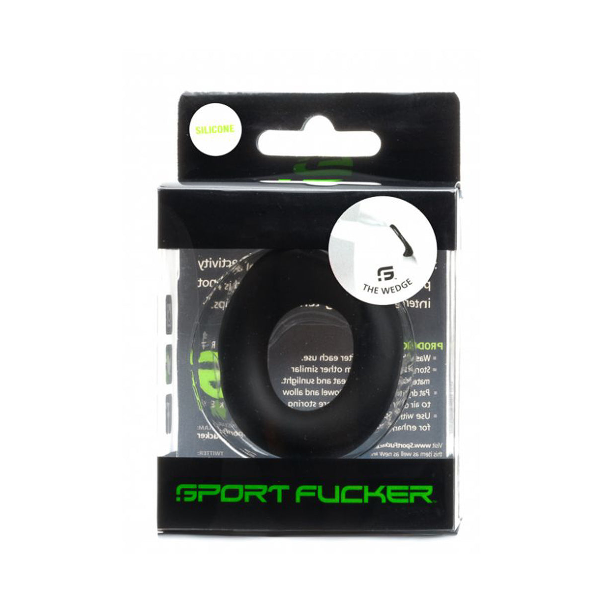 Sport Fucker The Wedge Silicone Cock Ring Black