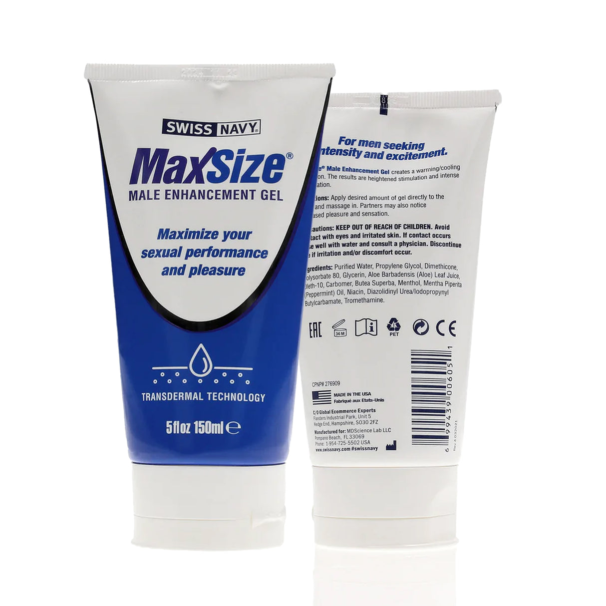 Swiss Navy MAX Size Male Enhancement Gel 150ml