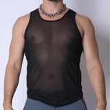 TIMOTEO Phantom Mesh Tank Top Black