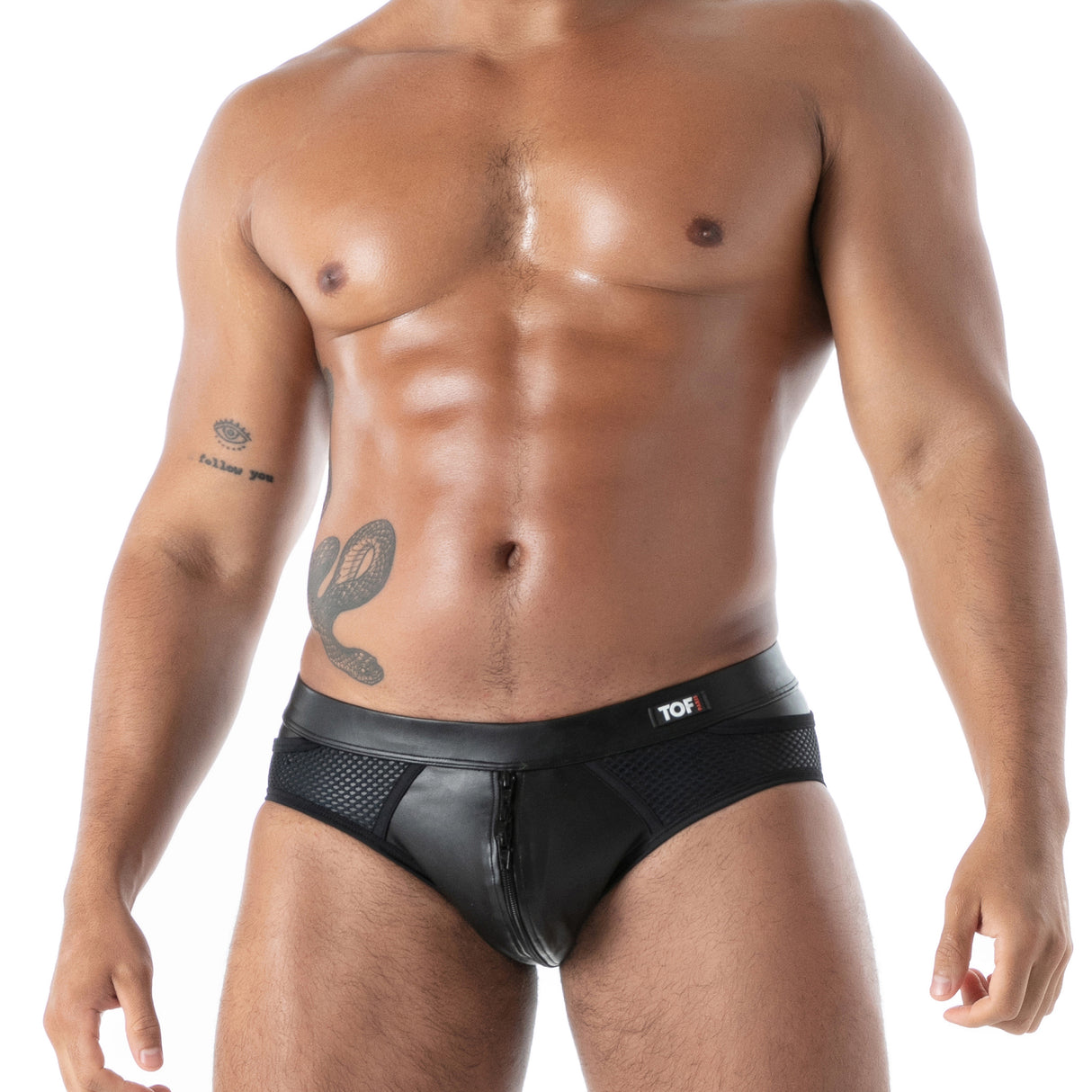 TOF Paris Kinky Full Zip Brief Black