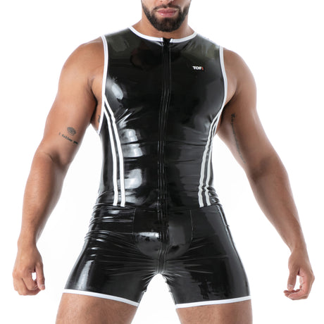 TOF Paris Latex Second Skin Full Zip Body Black