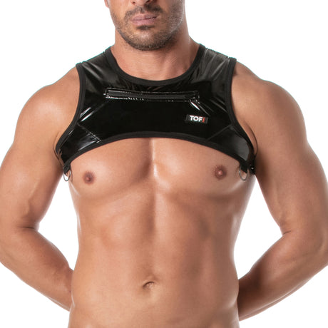 TOF Paris Vinyl Zipped Harness Black