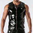 TOF Paris Vinyl Zipped Tank Top Black
