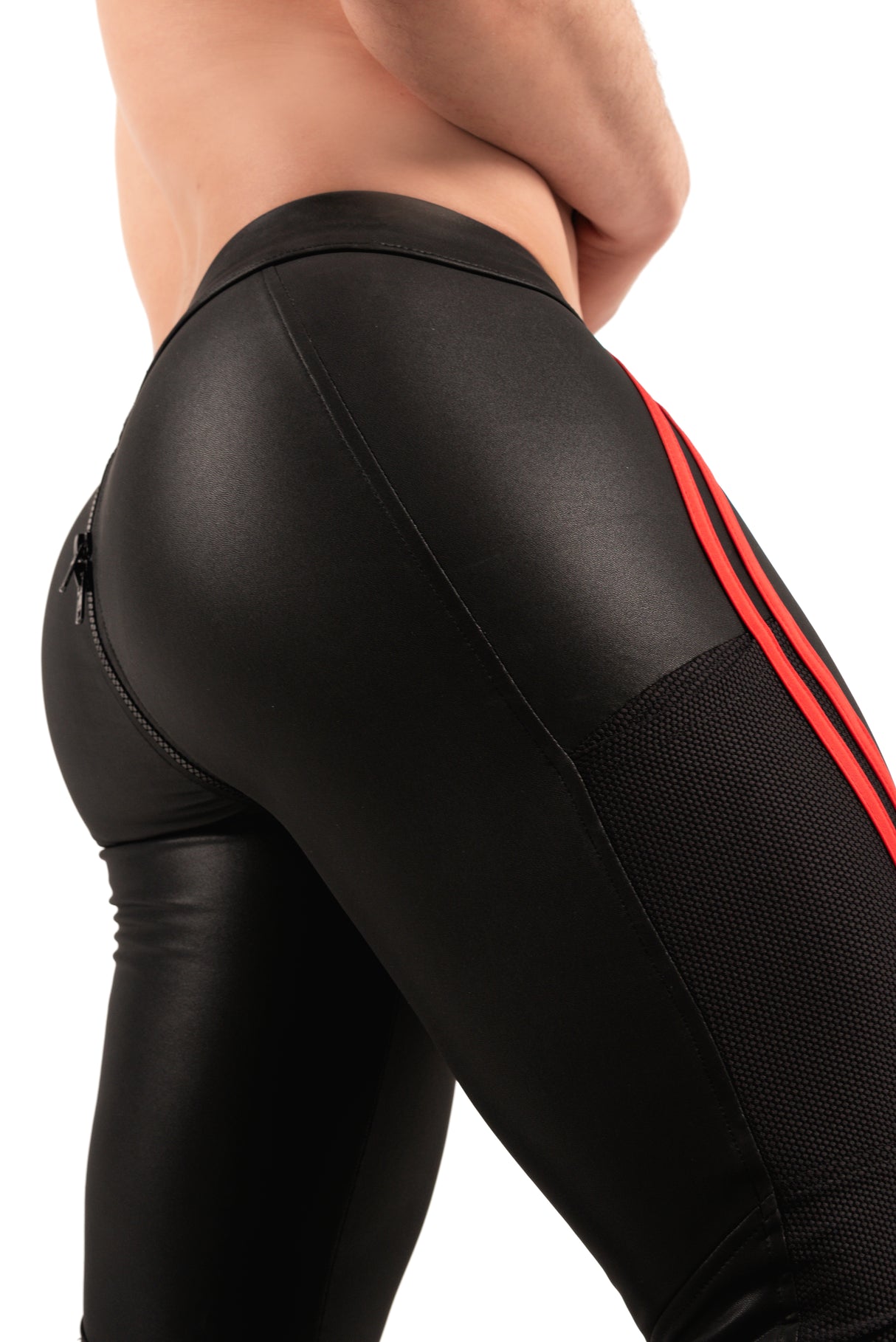 ROK Kinky Zipper Pants Black Red