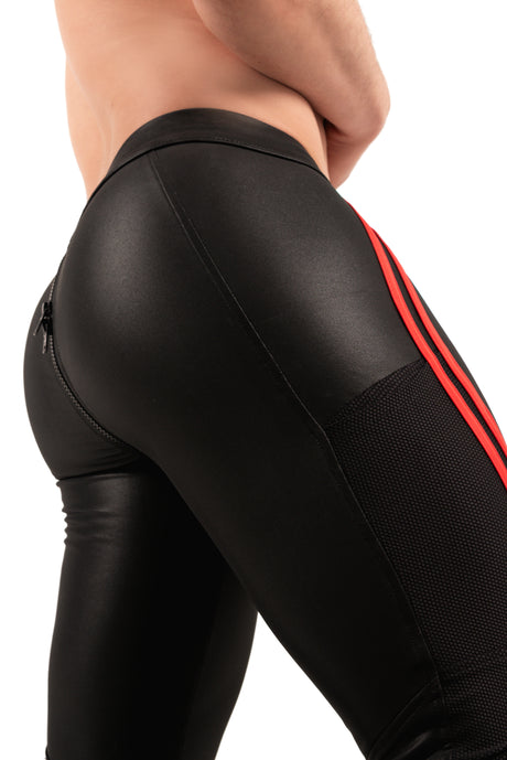 ROK Kinky Zipper Pants Black Red