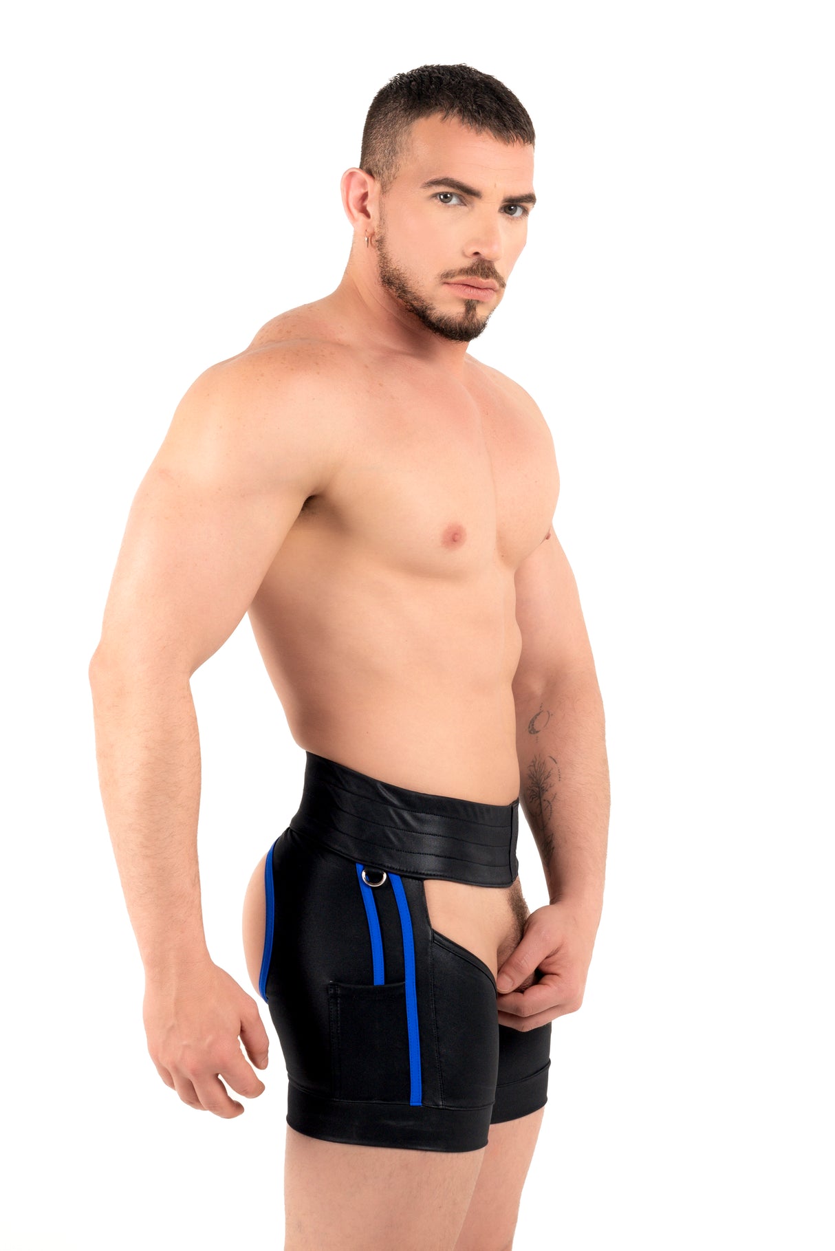 ROK Kinky Chap Short Black Blue