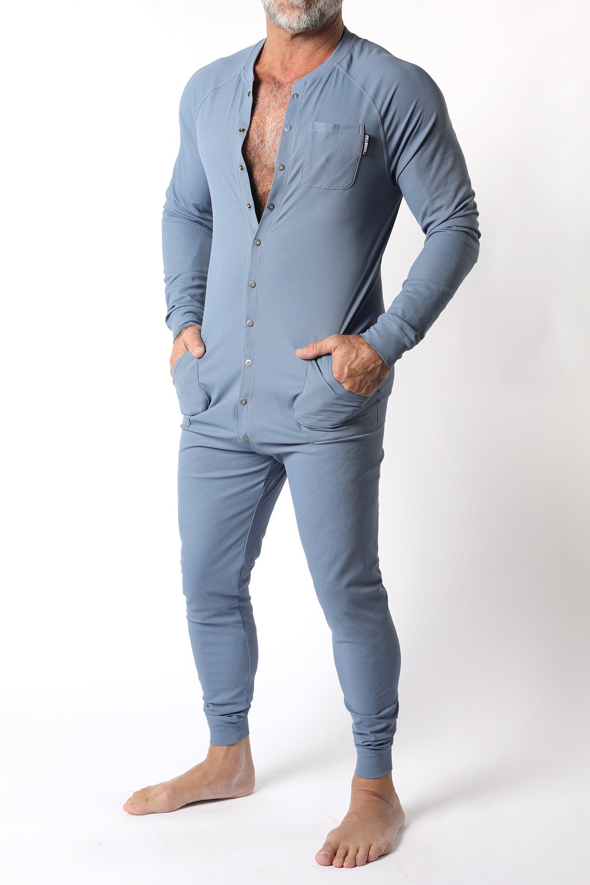 Cellblock 13 Tahoe Snap Up Union Suit Light Blue