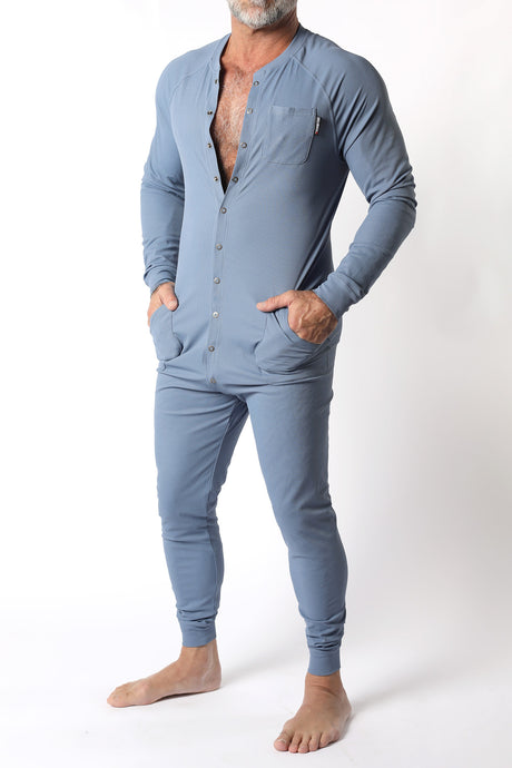 Cellblock 13 Tahoe Snap Up Union Suit Light Blue