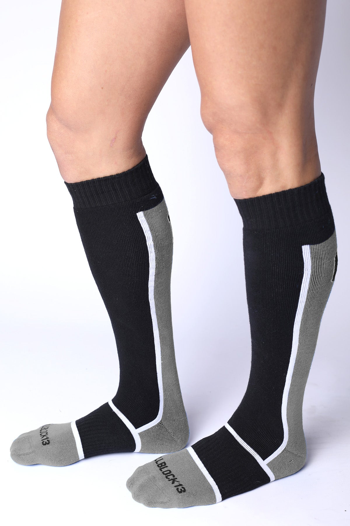 Cellblock 13 Take Down Knee High Socks Grey