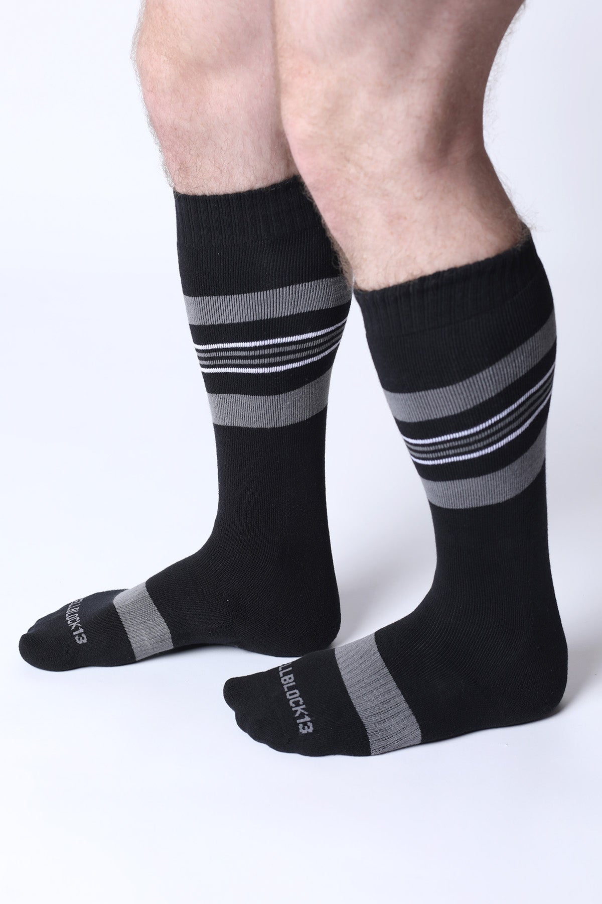 Cellblock 13 Tight End Shadow Socks Black Grey