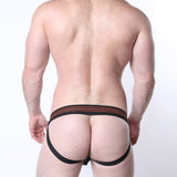 Cellblock 13 Tight End 2 Inch Snap Up Shadow Jockstrap Black Orange