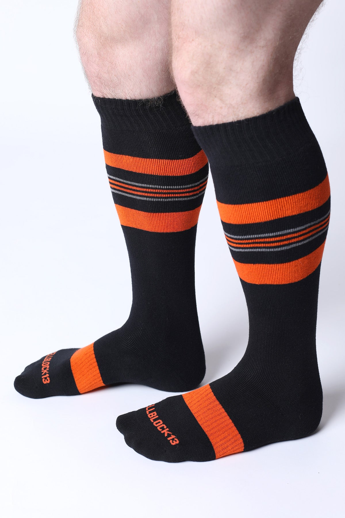 Cellblock 13 Tight End Shadow Socks Black Orange